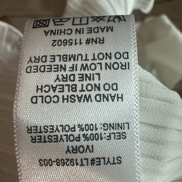 NWOT SIZE L Lush White Asymmetrical Ruffled Tank Top - Picture 7 of 7